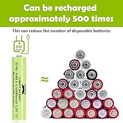 Lightalent Ni-MH AAA Rechargeable Batteries, Triple