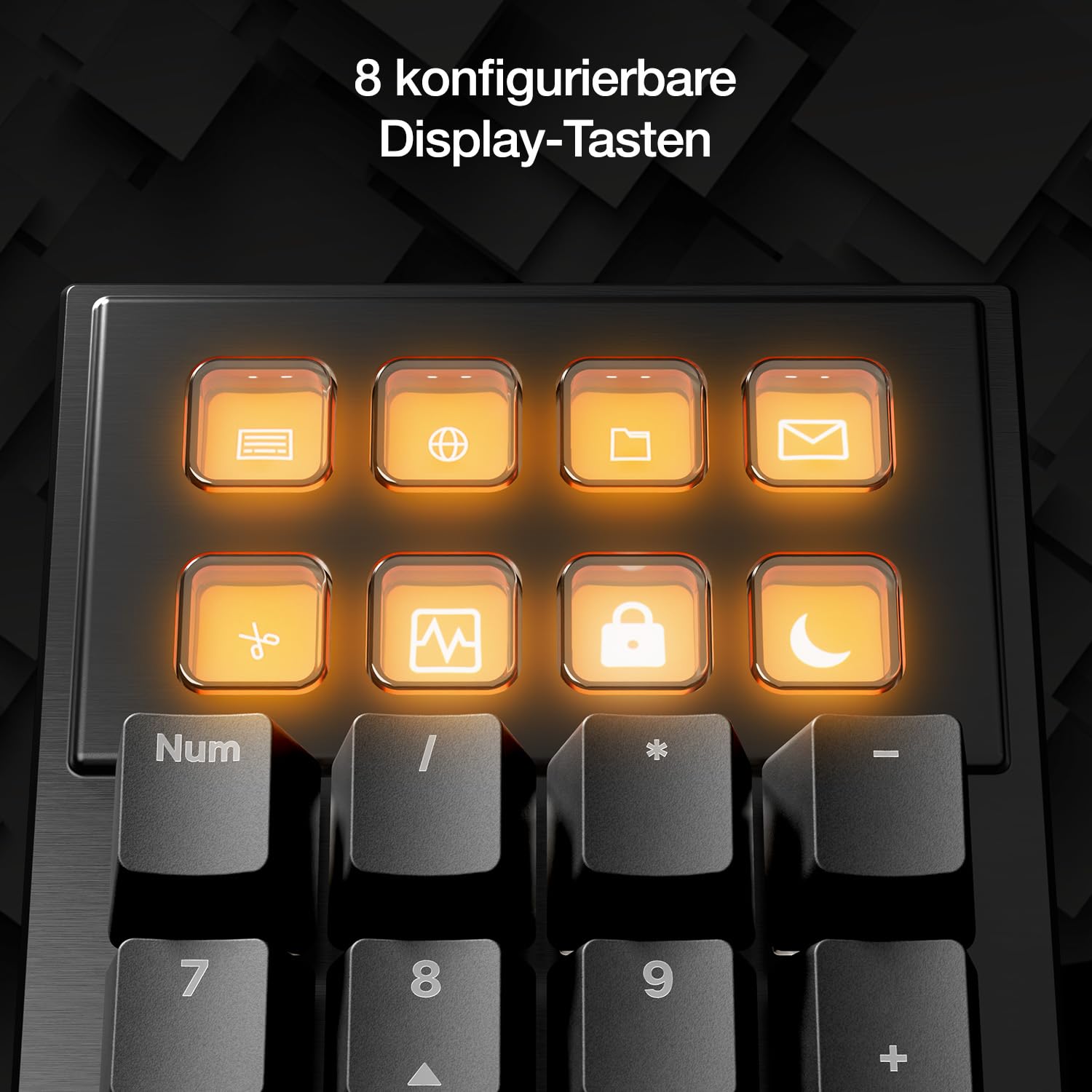be quiet! Dark Mount Silent Linear DE ISO Gaming Tastatur, 8 Display-Caps 3