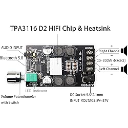 DAMGOO 50W+50W Bluetooth 5.0 Amplifier Board,100w