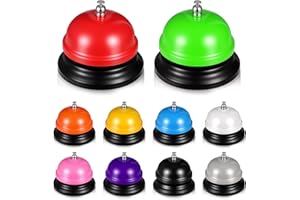 NODAAIIE 10 Pcs Call Bell, 3 Inch Desk Bell, Metal Multi-Color Service Bells for Hotel, Restaurant, Office, School, Kitchen, Bar, and Counter Supplies
