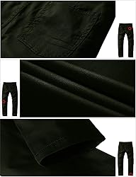 Match Mens Slim-Tapered Flat-Front Casual Pants