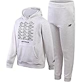 New Balance Boys Tracksuit Set - 2 Piece Classic Hoodie Sweatshirt and Boys Jogger Sweatpants with Pockets (Sizes: 8-16)