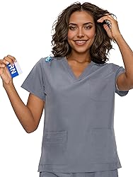 floralhue Scrubs for Women, V-Neck Scrubs Top