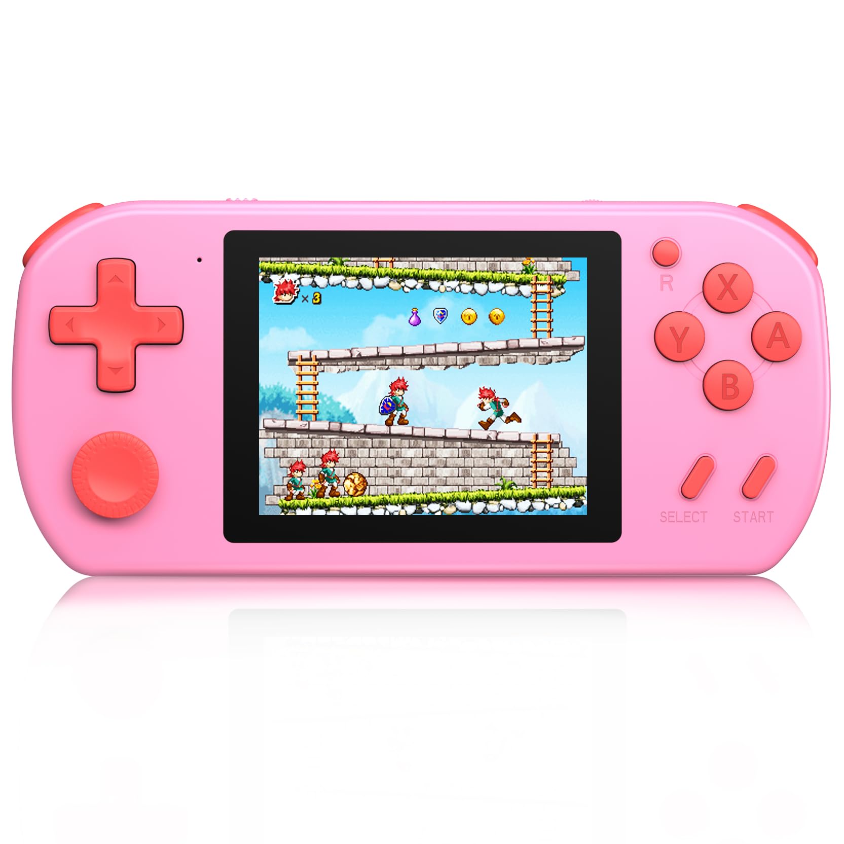 Photo 1 of (parts) Handheld Games for Kids Adults with Built in 268 Classic Retro Video Games,3.0'' Color Screen Rechargeable Portable Arcade Gaming Player,Boys Girls Travel Electronics Toys Birthday Gift (B-Pink)