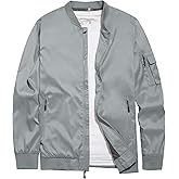 Little Donkey Andy Men's Lightweight Bomber Jacket Causal Fashion Flight Windbreaker Fall Spring Outdoor Coat
