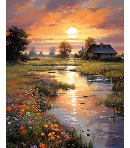 Kit Peinture Par Numéros Tulipes Adultes - Toile 30x40 Cm Avec Cadre, Peintures Acryliques Et Pinceaux, Déco Maison DIY