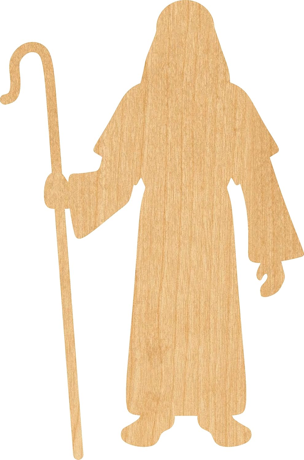 Mixed Media - Shepherd Laser Cut Out Wood Shape Craft Supply - 4 Inch