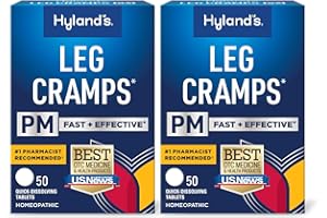 Hyland's Leg Cramps PM, Relief of Nighttime Leg, Calf, and Foot Cramps, 50 Quick-Dissolving Tablets 2-Pack (100 Total)