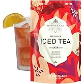 Harney & Sons Blood Orange Fresh Brew Iced Tea | 15ct, Brews up to 30 quarts of Iced Tea