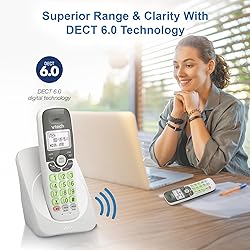 VTech Cordless Phone with DECT 6.0, Full-Duplex