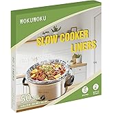 Slow Cooker Liners, 50 Count Cooking Bags Extra Large Size Disposable Pot Liners Plastic Bags, Fit 3QT to 10QT for Slow Cooker Cooking Trays, 14"x 22"
