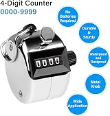 SDARMING 4-Digit Tally Counter 3 Pack Metal Hand Clicker No Battery view 2