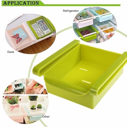 Saiyam Multi Function Abs Refrigerator Storage Box Sliding Drawers