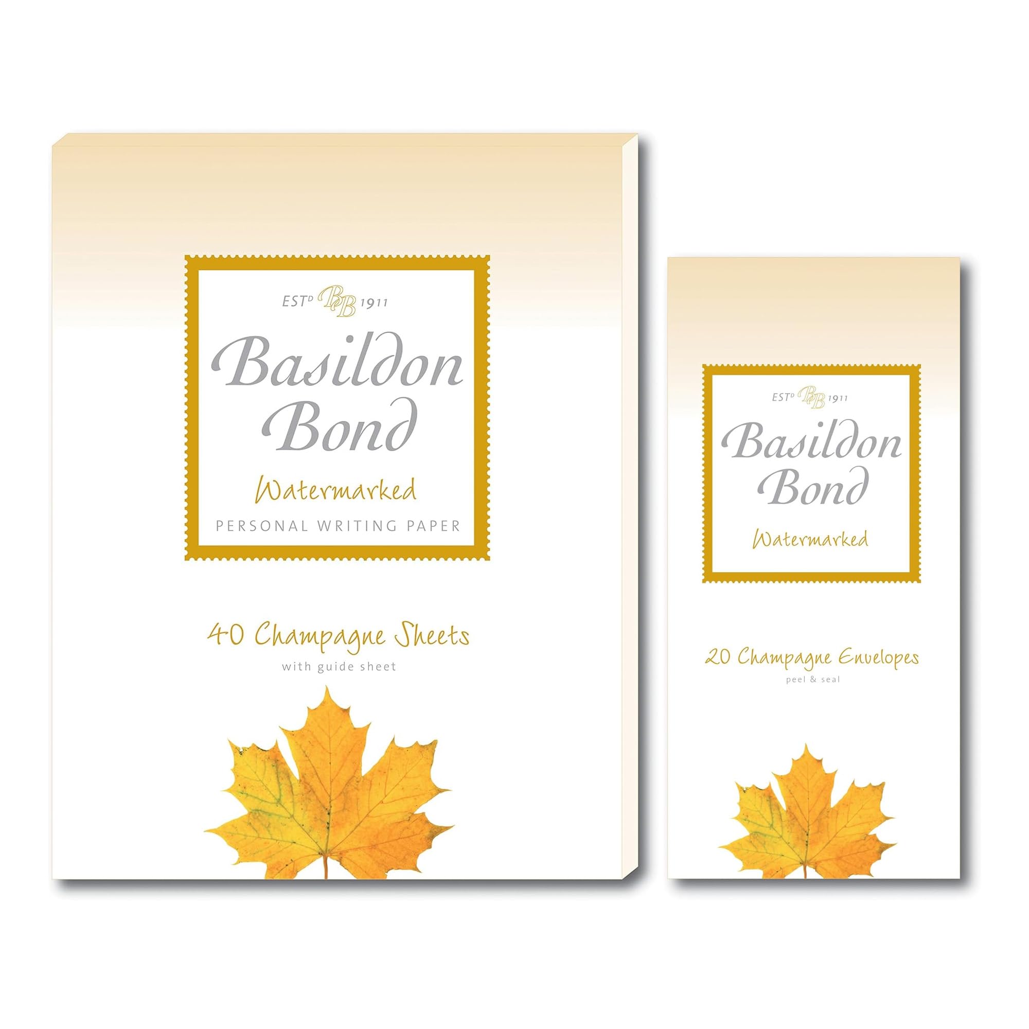 Basildon Bond No 3 Champagne Paper Writing Set Includes Writing Pad & Envelopes