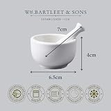WM Bartleet & Sons Mini Mortar and Pestle Set Porcelain 7cm view 7