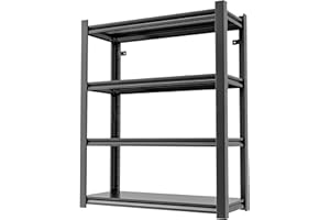 Hzdbhd Garage Shelving,Thickened 63" Garage Storage Shelves Heavy Duty Shelving Units and Storage,Adjustable 4 Tier Metal Shelving Storage for Garage Rack Shelf and Industrial Shelving for Basement
