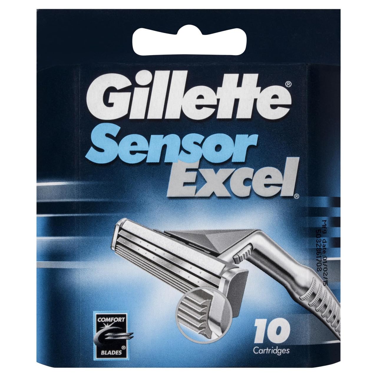 Gillette Sensor Excel 5 Blade Razor Blades, 10 Packs for Men