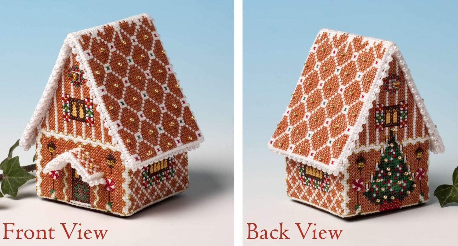 Amazon.com: Gilding The Gingerbread House 3D Cross Stitch Kit