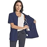 Post Mastectomy Zip Shirts with Drain Pockets Surgery Recovery Must Haves Clothing Comfy Short Sleeve Shirts