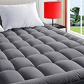 California King Mattress Pad Cover Cooling Mattress Topper Pillow Top Mattress Cover Quilted Fitted Mattress Protector with 8
