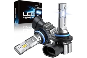 RCJ 9006/HB4 Bulbs, 60W 16000LM 6000K Cool White Fog Light Bulbs, with 12000 RPM Cooling Fan, Plug and Play, Pack of 2