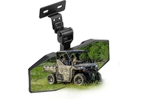KEMIMOTO Rear view Mirror Compatible with CFMOTO UFORCE 1000/1000 XL/600 & Polaris Ranger 1000 XP 900 500 570 / Crew, Features Stable Top Mounting No Vibration, Multi-Angle Adjustment Accessories