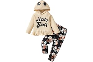 Mioglrie Baby Girl Clothes Infant Toddler Girls Fall Winter Outfits Sweatshirts Clothing Set 3 6 12 18 24 Month 2T 3T