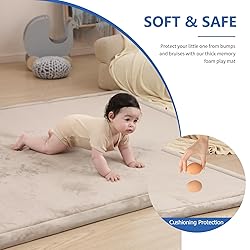 Baby Play Mat for Floor,1.3" Thick Memory Foam