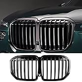 KUNGKIC For BMW LCI X7 G07 2023 2024 Replacement Front Upper Grill Gloss Black ABS Exterior Decoration Accessories