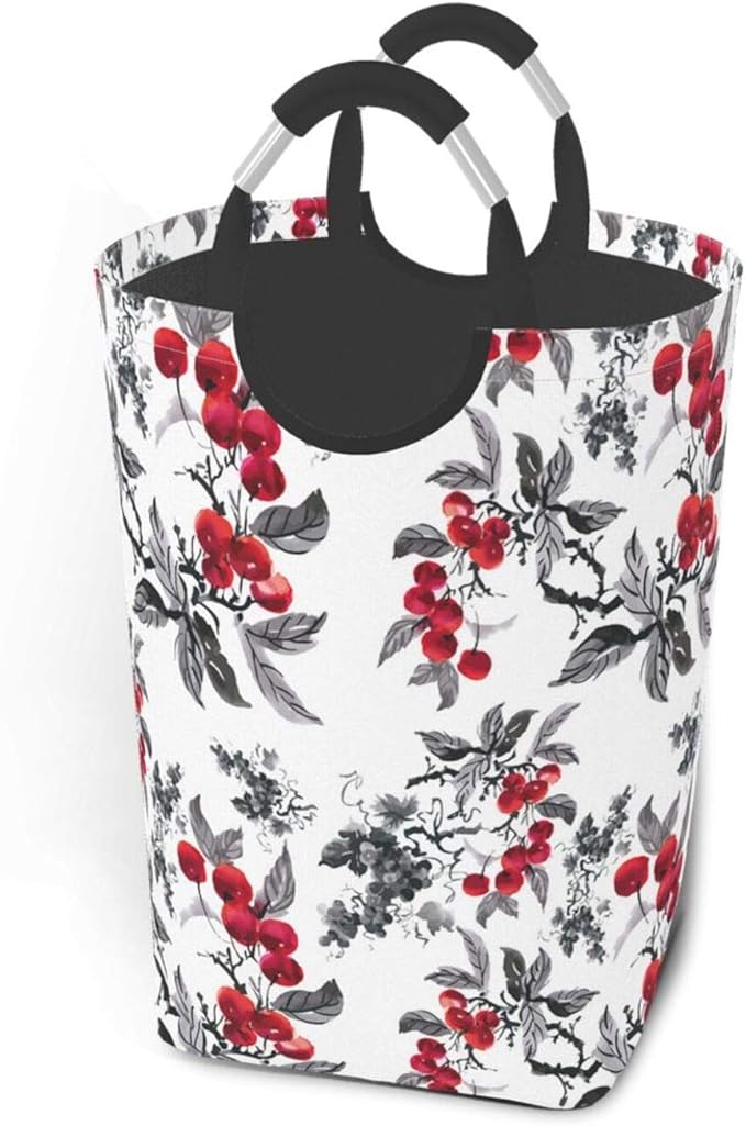 ELIENONO Bolsa de lavandería,Rowan Abstract Botany Garden Print,Cesta