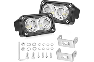 AKD Part LED Pods, 3 Inch Flood CREE LED Off Road Lights 40W Small Driving Light Pods Backup Reverse Lights Fog Pod Light 2 Packs for Truck Pickup Motorcycle UTV ATV SUV Dirt Bike Surron