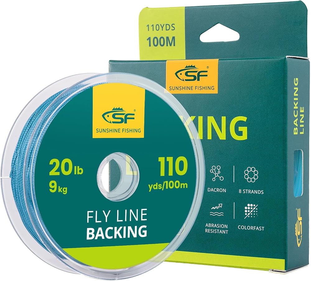 SF Braided Fly Fishing Trout Backing Line 20lb 100m Blue