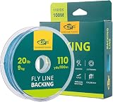 SF Braided Fly Fishing Trout Backing Line 20lb 100m Blue