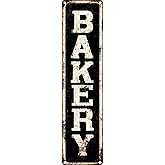 FWBOYSV Vintage Tin Sign Retro Metal Bakery Signs For Home Decor Stylish Wall Art Plaques Gift For Home Bathroom Kitchen And Gothic Wall Decor In Every Room 4x16 In