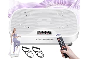 DamKee Vibration Plate Exercise Machine, Vibration Plate for Lymphatic Drainage, 9 Modes Whole Body Workout Vibrating Fitness Platform for Weight Loss & Shaping, Wellness - Home Gym Equipment