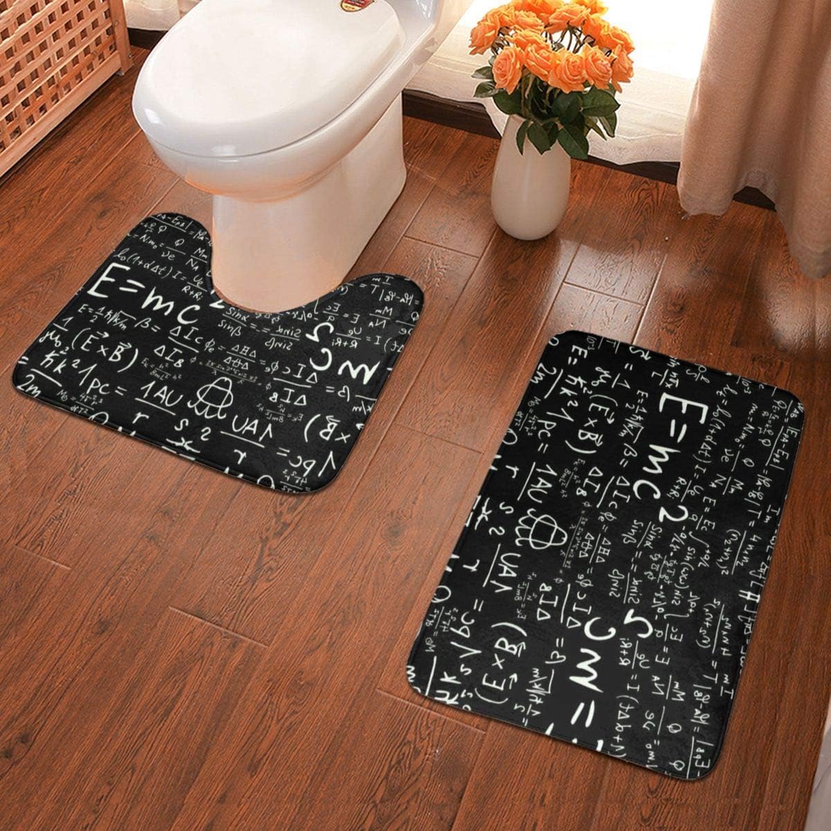 Amazon Com Niyoung Bathroom Rugs Non Slip Thick Luxury Bath Mat Contour Set Soft Shower Rug Toilet Mat Absorbent Machine Washable Bath Mats Math Class Formula Equations Home Kitchen