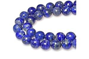 MJDCB Natural Lapis Lazuli Gemstone Loose Beads Round 8mm Energy Stone Healing Power for Jewelry Making
