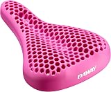 DAWAY S7 Gel Padded Bike Seat Cover Pink 11x7 Shock-Absorbing