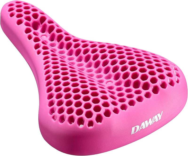 DAWAY S7 Gel Padded Bike Seat Cover Pink 11x7 Shock-Absorbing