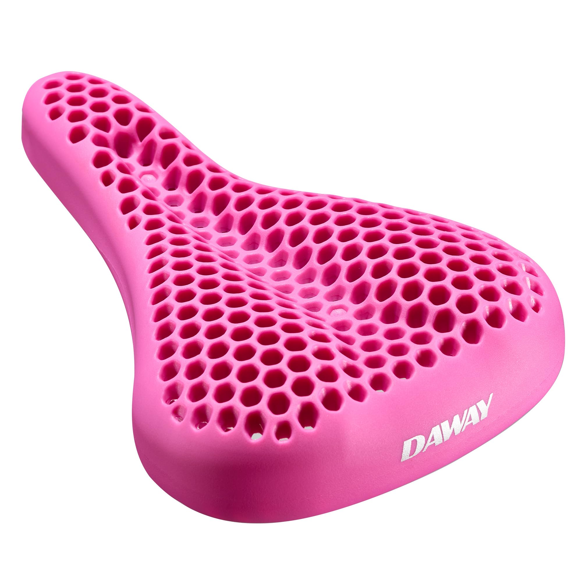 DAWAY S7 Gel Padded Bike Seat Cover - Comfortable Shock-Absorbing Honeycomb Bicycle Saddle Cushion for Men Women, Non-Slip, Easy to Clean, Fits for Peloton, Mountain, Road, Exercise Bike, Pink, 11"x7" — image 1