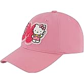 Hello Kitty Baseball Cap, My Melody Adjustable Cotton Dad Hat with Curved Brim, Chenille Patch, Pink, One Size