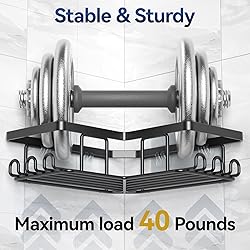 YASONIC Corner Adhesive Shower Caddy, with Soap