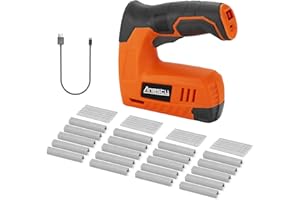 ANESTY Cordless Staple Gun Nail Gun Tacker, Electric Stapler & Nailer 2 in 1, Electric Staple Gun with Rechargeable USB Charger for Upholstery DIY Includes 2000pcs 10mm Nails and 2000pcs 10mm Staples