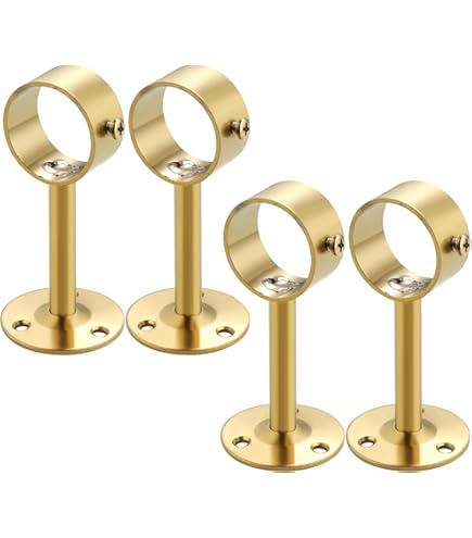 6 Soportes Para Barra De Cortina De Acero Inoxidable Con Enc