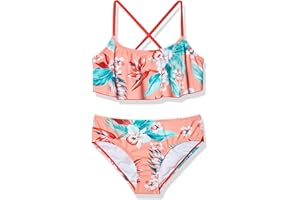 Kanu Surf Girls' Karlie Flounce Bikini Beach Sport 2 Piece Swimsuit