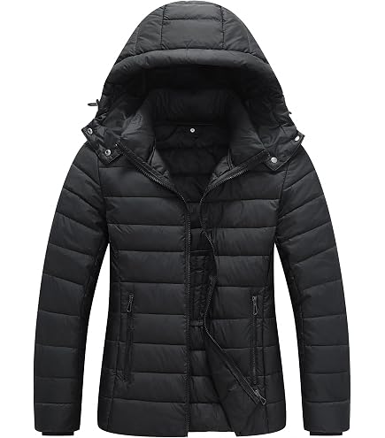 Amazon.com: ZSHOW Women's Puffer Coat Hooded Lightweight Packable