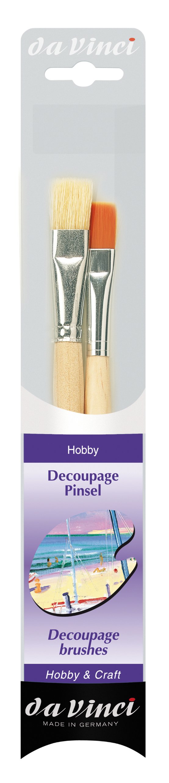 Da Vinci 5013 Series Decoupage Brush Set, Purple, Brown/Black, 30 x 30 x 30 cm