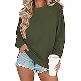 Zeagoo Tunic Sweatshirts for Women Crewneck Lightweight Sweaters Raglan Long Sleeve Shirts Spring Fashion Tops 2026