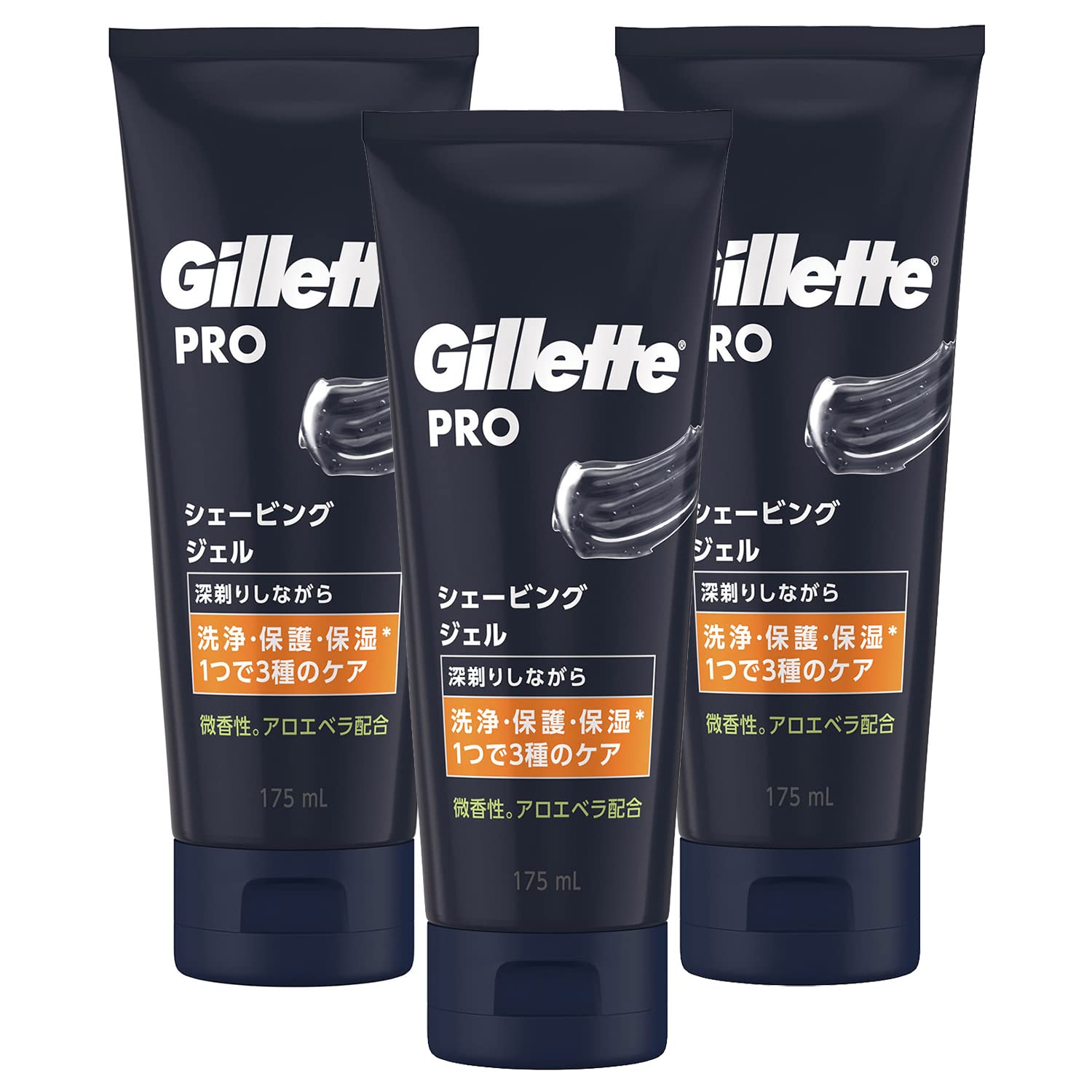 Gillette 【まとめ買い】 ジレット PRO (プロ) シェービングジェル 175ml × 3個 髭剃り カミソリ 男性商品画像