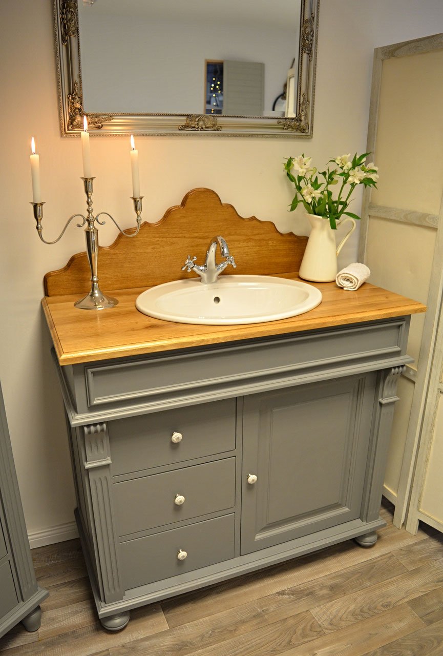 Shabby Chic Neuware Land Liebe Badmobel Gmbh Nias Landhaus Waschtisch Offener Fuss Nostalgisch